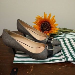 Cute Nine West Kitten Heels with Buckle Detail!